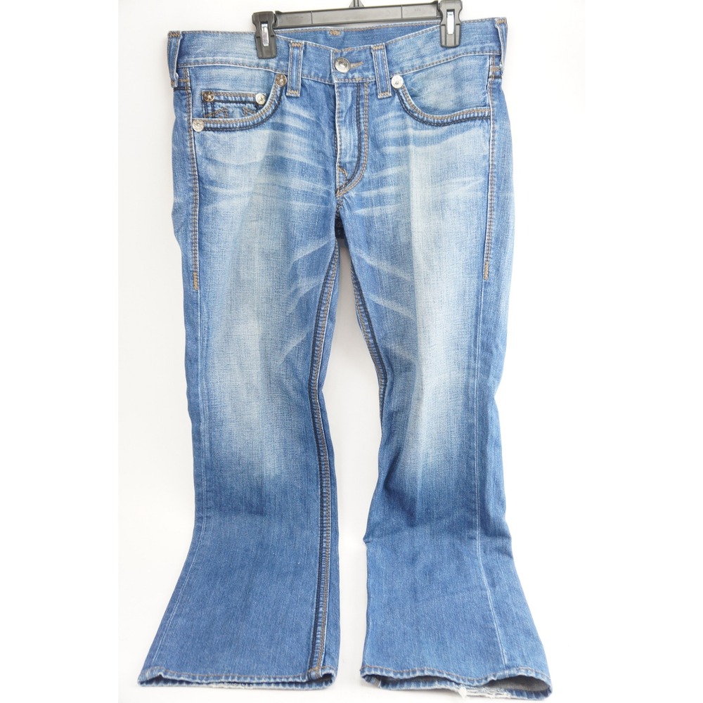 True‎ Religion Bobby Big QT Jeans Mens 36 Blue Straight Leg Made in USA Good